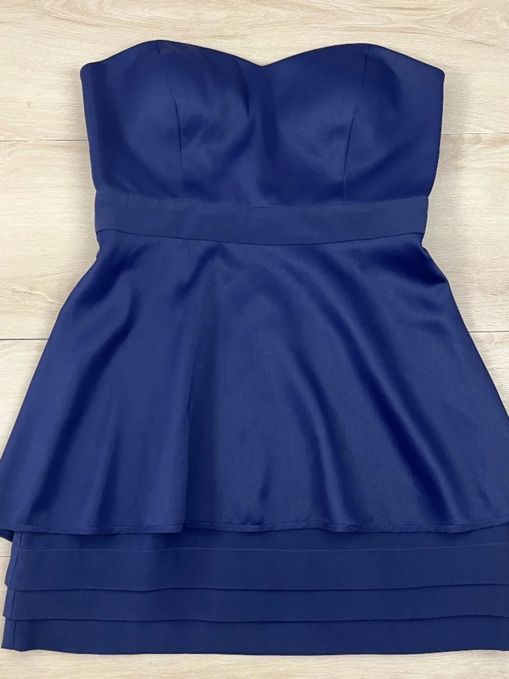 Y2K BCBGeneration Midnight Blue Strapless Mini Dress Sz 8 With Tags - Picture 12 of 16